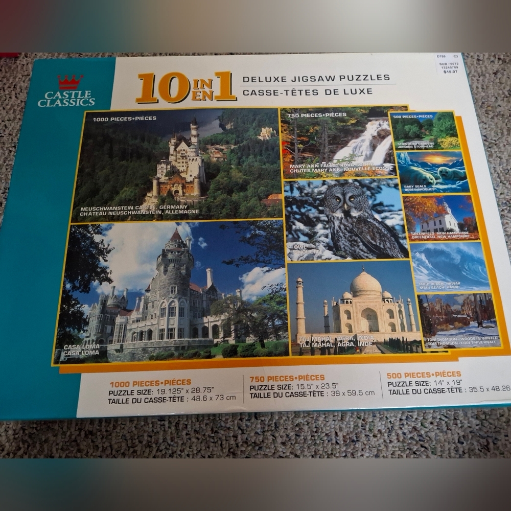 10-in-1 Deluxe Jigsaw Puzzle Set - Multicolor
